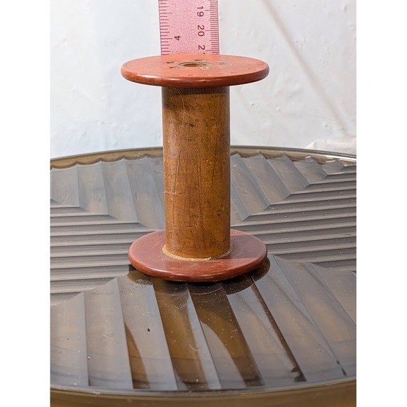 Vulcan Silk Co 4 31 Vintage Industrial Wooden Spool Bobbin Wm F Groce Used - Picture 7 of 8